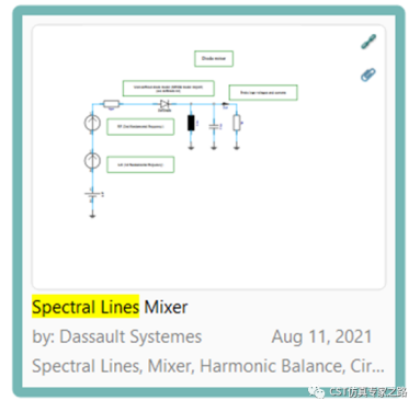 CST微波混频电路 --- 频线任务，谐波平衡（Harmonic Balance）