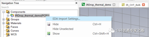 PCB热仿真2--直流热源（IR drop）+ 元件热源_CST仿真案例
