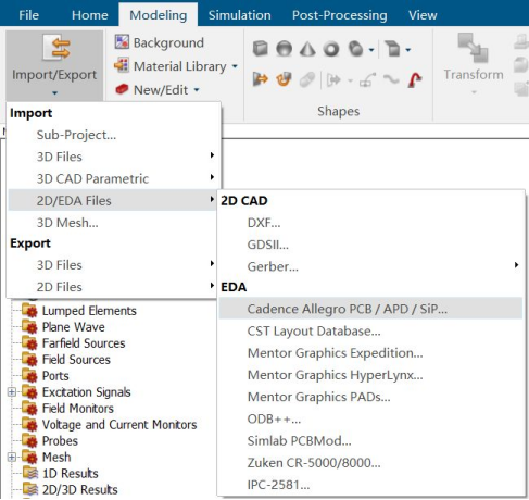 CST软件芯片封装S参数提取方法