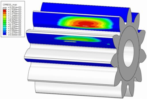 Abaqus软件对行星轮系齿部应力动态模拟与分析