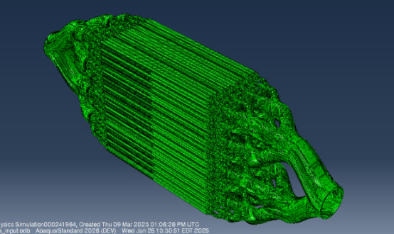 将FMK热传计算得到的温度场映射到Abaqus的体网格，流体网格和体网格的节点不匹配