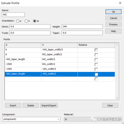 CST表面等离子极化激元SPP --- 光脊波导与缝隙波导的转换
