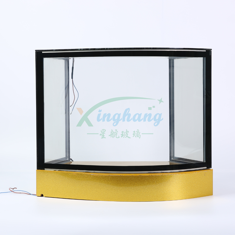 弧形电加热夹胶中空玻璃柜